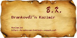 Brankován Kazimir névjegykártya